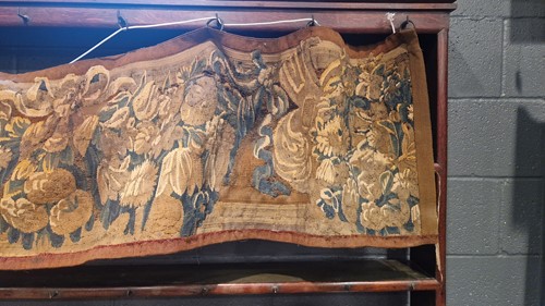 Lot 302 - A Belgian verdure tapestry panel, 18th century