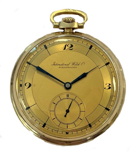 Lot 280 - IWC, Schaffhausen - A Swiss 14ct gold open faced pocket watch