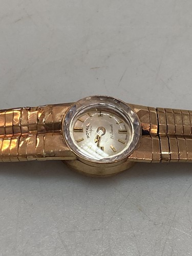 Lot 159 - A hallmarked 9ct gold rotary watch, together...