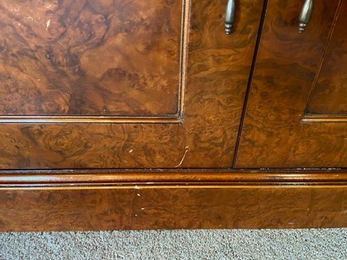 Lot 663 - An eight gun security cabinet disguised as a burr walnut bookcase by 21st Century Antiques