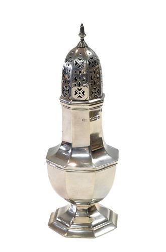Lot 578 - An Edward VII silver sugar caster