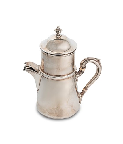 Lot 569 - A Victorian silver coffee percolator