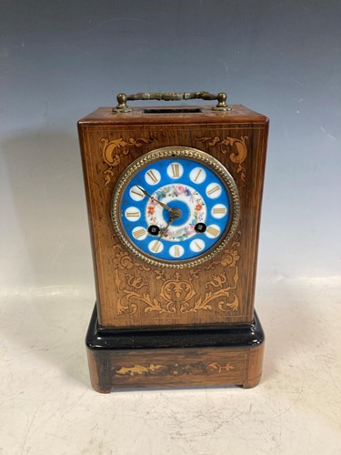 Lot 45 - A 19th century French mantle clock, with drum...