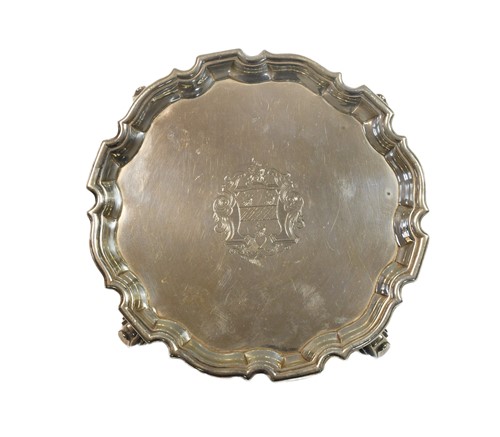 Lot 473 - A George II silver waiter