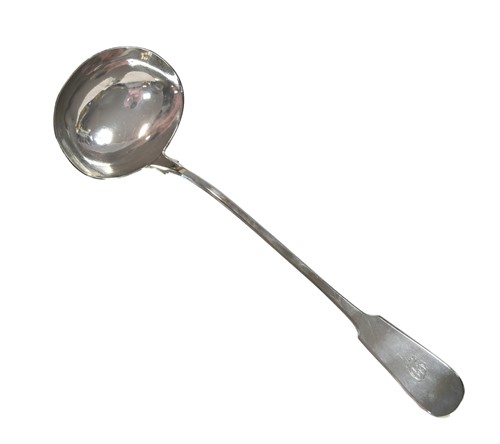 Lot 659 - Newcastle - A William IV silver soup ladle