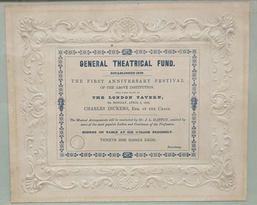 Lot 280 - DICKENS (Charles) General Theatrical Fund, 1st...