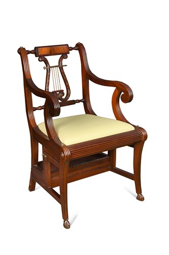 Lot 674 - A Regency style mahogany metamorphic library chair after a design by Morgan and Sanders