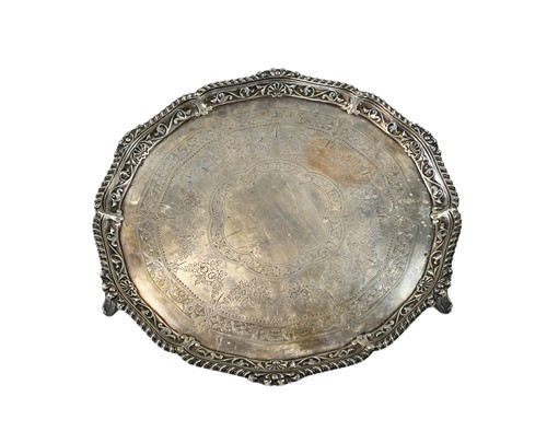 Lot 576 - A Victorian silver salver