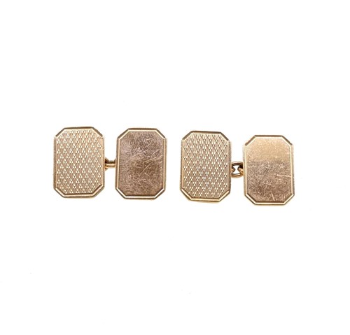 Lot 56 - A pair of 9ct gold cufflinks