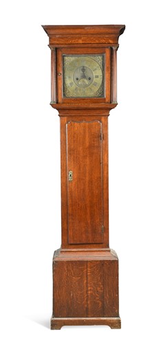 Lot 287 - An oak country longcase clock, 18th century