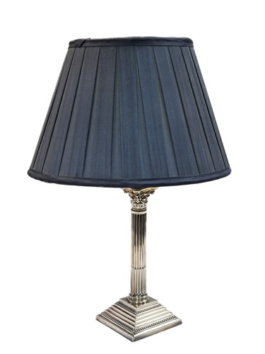 Lot 635 - An Elizabeth II silver candlestick converted to a table lamp