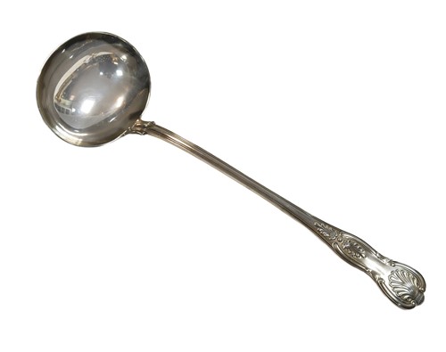 Lot 558 - A Victorian silver soup ladle