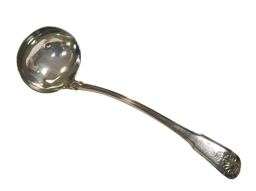 Lot 508 - A George III silver soup ladle