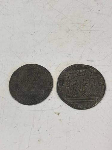 Lot 74 - Two late 17th-century pewter commemorative...