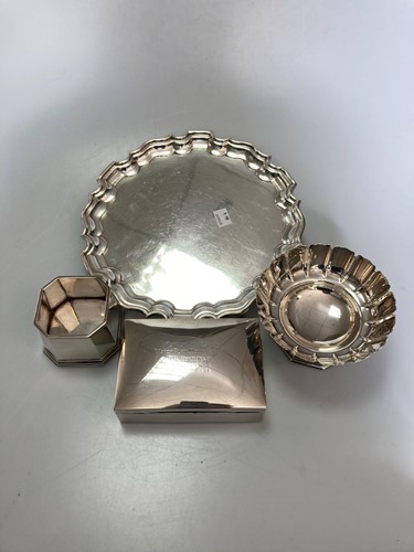 Lot 236 - A silver bowl, mark of Asprey,a silver sauce...