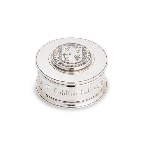 Lot 607 - A George V silver commemorative inkwell