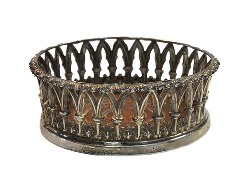 Lot 529 - A William IV silver bottle coaster