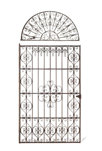 Lot 741 - A wrought iron country house gate, possibly late 18th century