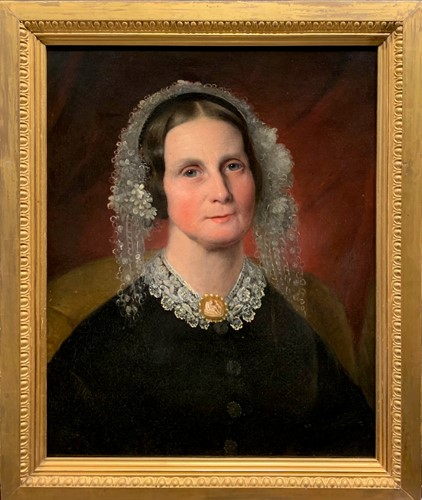 Lot 223 - Irish School, circa 1840 Portrait of a lady, a...