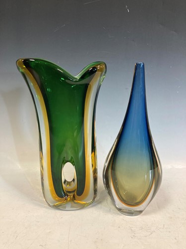 Lot 38 - Two mid 20th century Murano glass vases,...