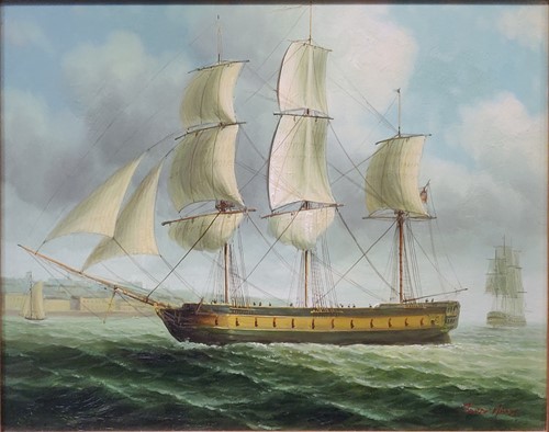 Lot 270 - James Hardy III Portrait of a ship signed...