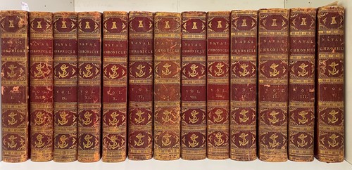 Lot 118 - The Naval Chronicle, Vols. 1-13, 1799-1805,...
