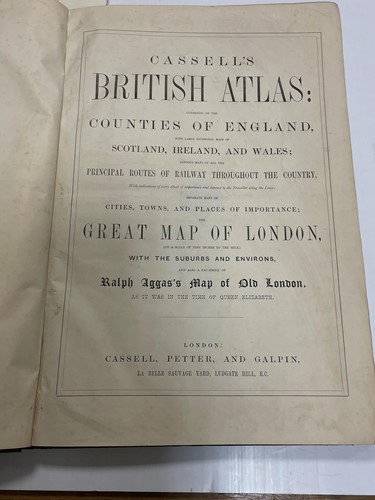 Lot 205 - CASSELL's British Atlas, consisting of the...
