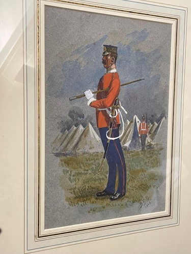Lot 21 - Two historical military uniform studies, '14th...