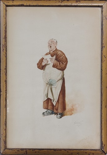 Lot 277 - Three pictures to include: J.G. Smith, a monk...