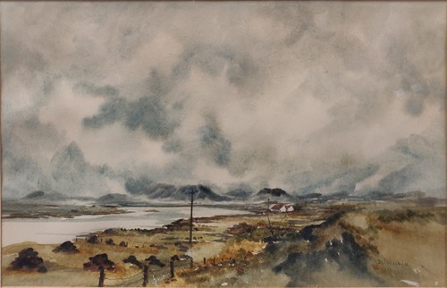 Lot 242 - Phyllis Del Vecchio landscape with houses...