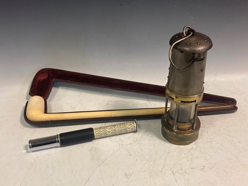 Lot 85 - A composite pipe in original case together...