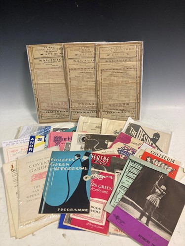 Lot 95 - A collection of theatre programmes and a few...