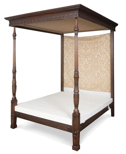 Lot 728 - A Georgian style four poster bed, early 20th century