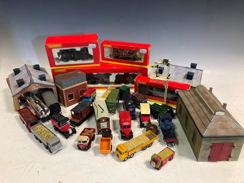 Lot 124 - Hornby trains tracks and accessories,...