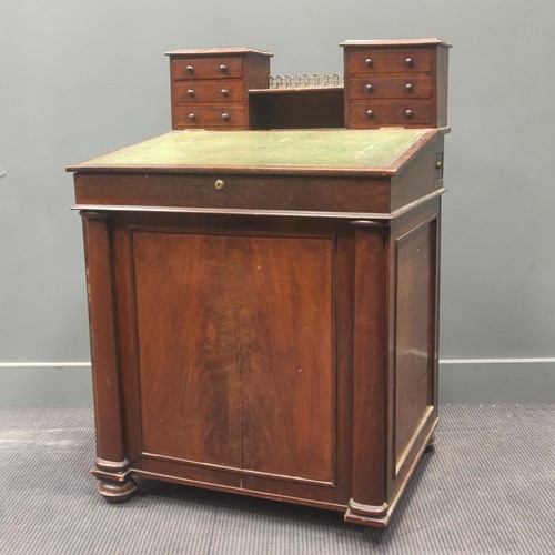 Lot 311 - A 19th century mahogany davenport, 108 x 74 x...