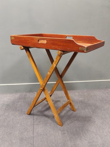 Lot 299 - A 19th century mahogany butlers tray on...