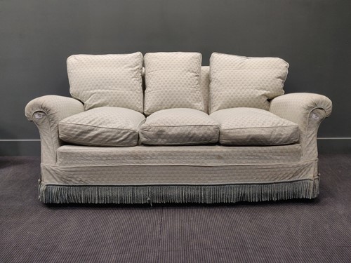 Lot 296 - A 20th century three-seater sofa upholstered...