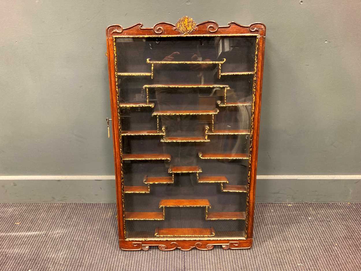 Lot 532 - A shallow Chinese glazed wall cabinet, 86 x 52...