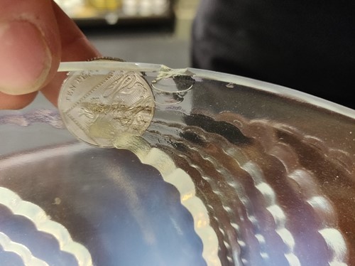 Lot 123 - Fleurons, an R.Lalique opalescent glass bowl, design 1935, pattern 3312