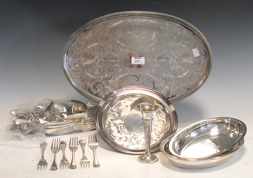 Lot 253 - A collection of silver plated items including...