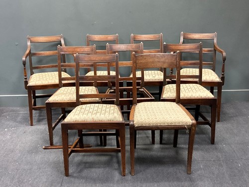 Lot 479 - A set of eight Regency mahogany dining chairs,...
