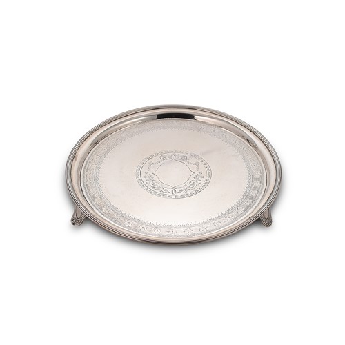 Lot 387 - A Victorian silver salver