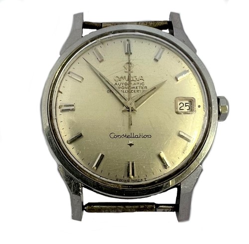 Lot 207 - Omega - A steel 'Constellation' wristwatch head