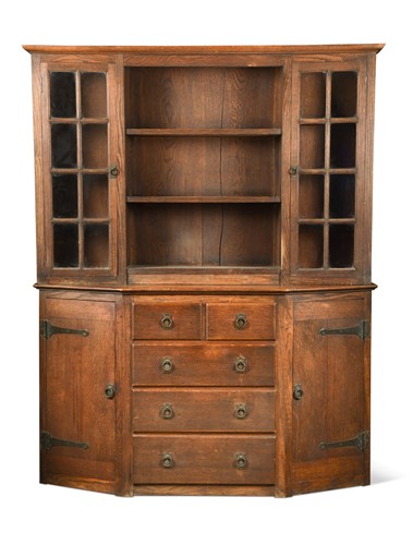 Lot 182 - An Arts & Crafts oak dresser, circa 1900