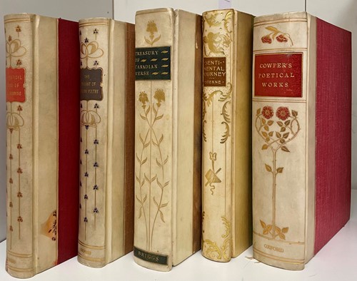 Lot 365 - Vellum bindings, 5 vols., circa 1900, 8vo, of...