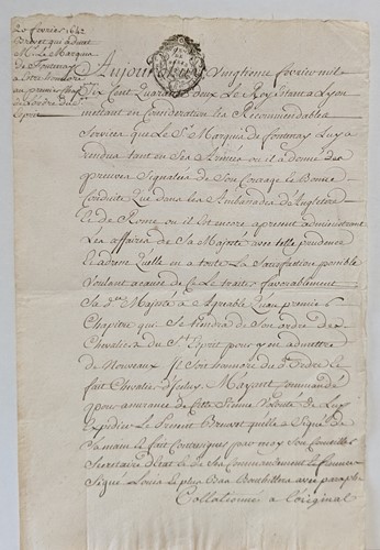 Lot 542 - A French manuscript document dated 1642 signed...