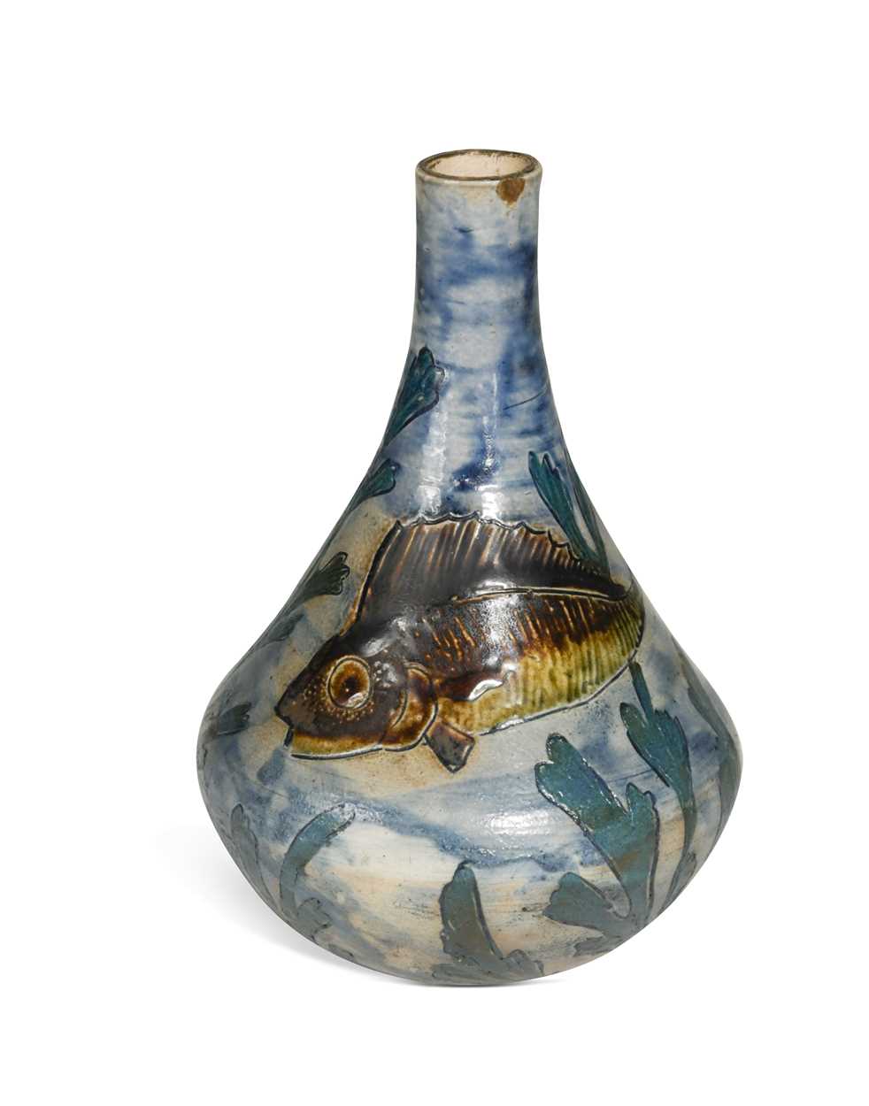 Lot 39 - Robert Wallace Martin for the Martin Brothers, a small stoneware vase, circa 1877-1885