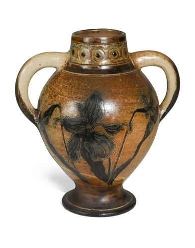 Lot 44 - Robert Wallace Martin for the Martin Brothers, a twin-handled stoneware vase