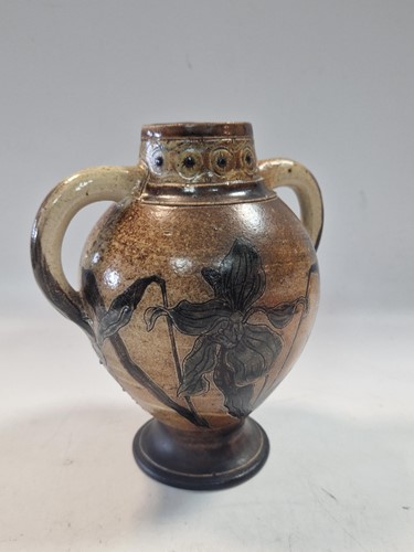 Lot 44 - Robert Wallace Martin for the Martin Brothers, a twin-handled stoneware vase