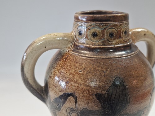 Lot 44 - Robert Wallace Martin for the Martin Brothers, a twin-handled stoneware vase